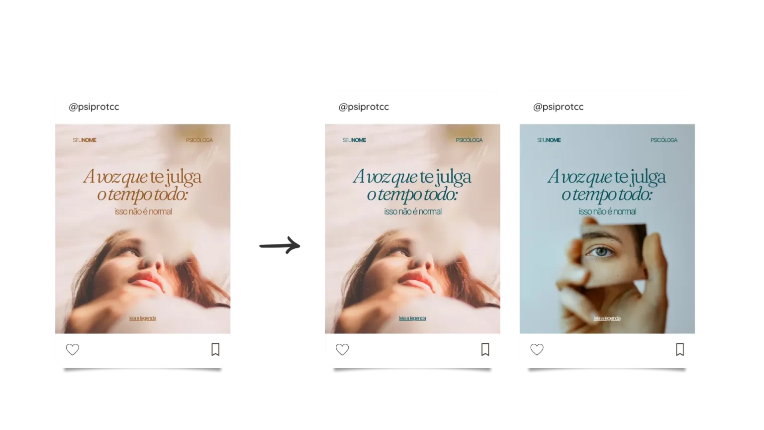 Demonstração de edição dos templates no Canva